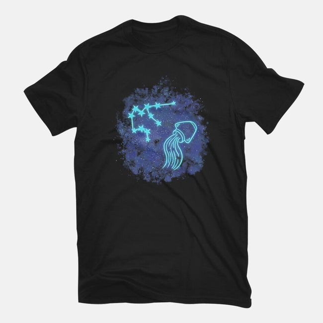 Aquarius Neon Constellation-Mens-Heavyweight-Tee-nickzzarto