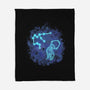 Aquarius Neon Constellation-None-Fleece-Blanket-nickzzarto