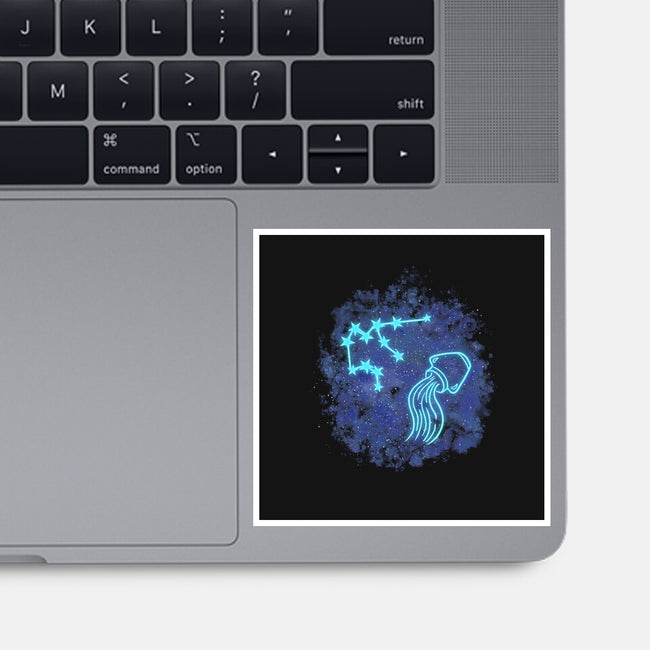 Aquarius Neon Constellation-None-Glossy-Sticker-nickzzarto
