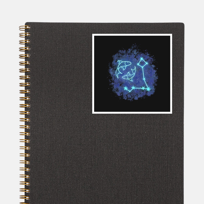 Pisces Neon Constellation-None-Glossy-Sticker-nickzzarto