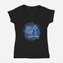 Pisces Neon Constellation-Womens-V-Neck-Tee-nickzzarto