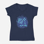 Pisces Neon Constellation-Womens-V-Neck-Tee-nickzzarto
