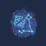 Pisces Neon Constellation-Womens-Fitted-Tee-nickzzarto