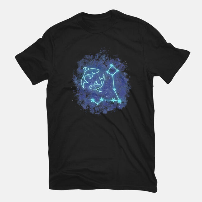 Pisces Neon Constellation-Mens-Heavyweight-Tee-nickzzarto