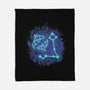 Pisces Neon Constellation-None-Fleece-Blanket-nickzzarto