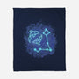 Pisces Neon Constellation-None-Fleece-Blanket-nickzzarto