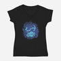 Scorpio Neon Constellation-Womens-V-Neck-Tee-nickzzarto