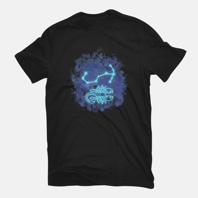 Scorpio Neon Constellation-Womens-Fitted-Tee-nickzzarto
