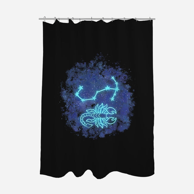 Scorpio Neon Constellation-None-Polyester-Shower Curtain-nickzzarto