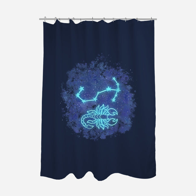 Scorpio Neon Constellation-None-Polyester-Shower Curtain-nickzzarto