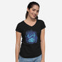 Scorpio Neon Constellation-Womens-V-Neck-Tee-nickzzarto