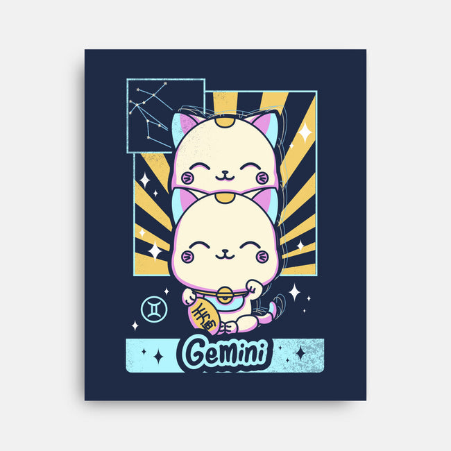Kawaii Zodiac Gemini-None-Stretched-Canvas-Donnie