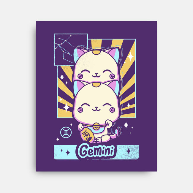 Kawaii Zodiac Gemini-None-Stretched-Canvas-Donnie