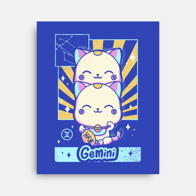 Kawaii Zodiac Gemini-None-Stretched-Canvas-Donnie