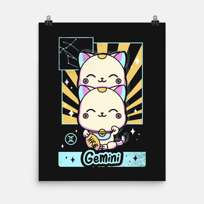 Kawaii Zodiac Gemini-None-Matte-Poster-Donnie