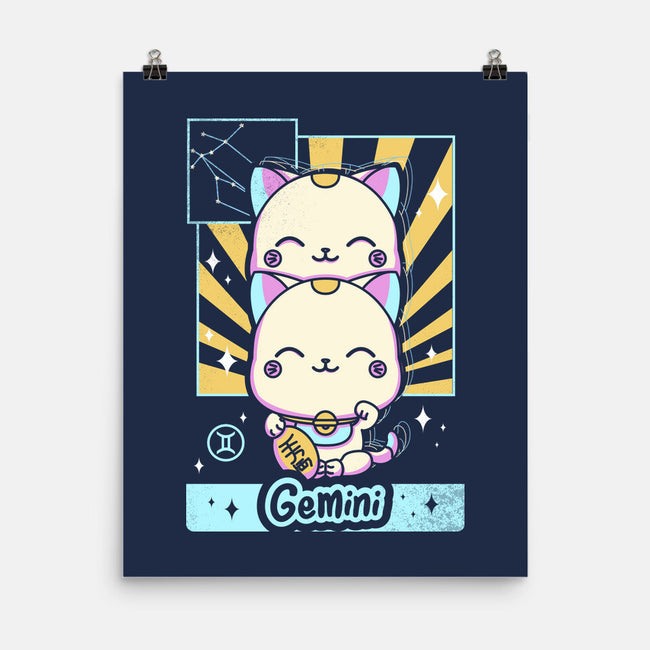 Kawaii Zodiac Gemini-None-Matte-Poster-Donnie