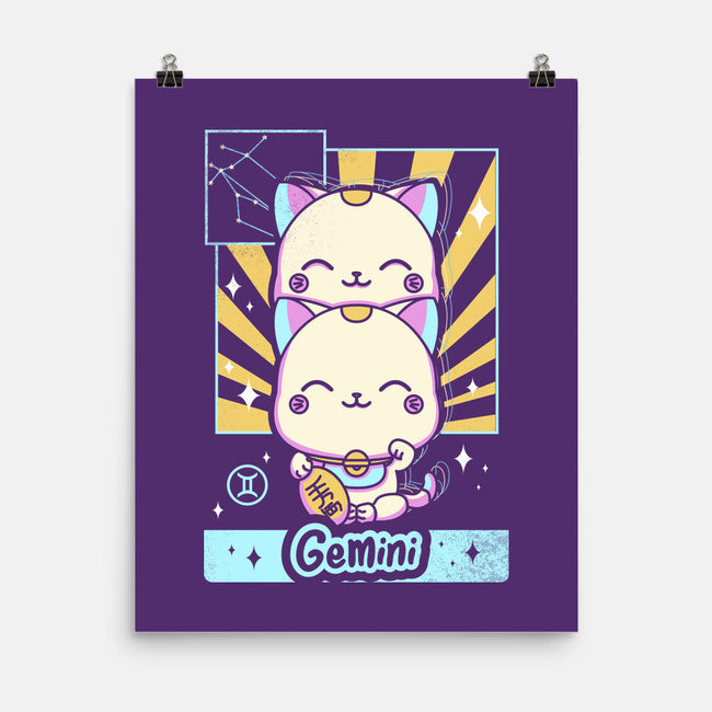 Kawaii Zodiac Gemini-None-Matte-Poster-Donnie