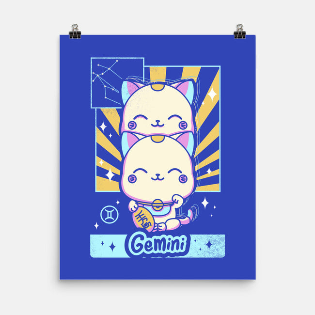 Kawaii Zodiac Gemini-None-Matte-Poster-Donnie