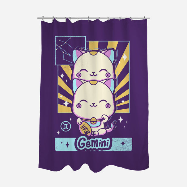 Kawaii Zodiac Gemini-None-Polyester-Shower Curtain-Donnie