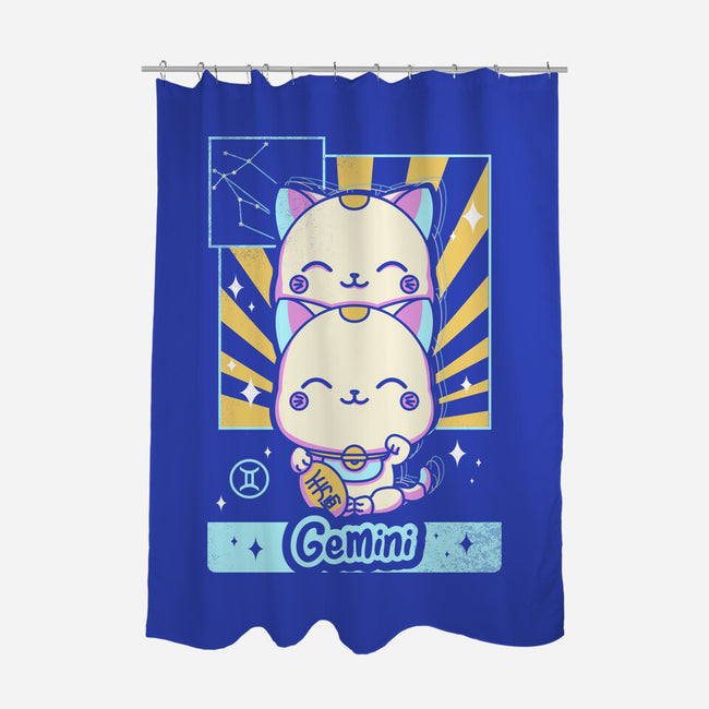 Kawaii Zodiac Gemini-None-Polyester-Shower Curtain-Donnie
