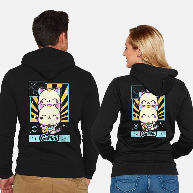 Kawaii Zodiac Gemini-Unisex-Zip-Up-Sweatshirt-Donnie