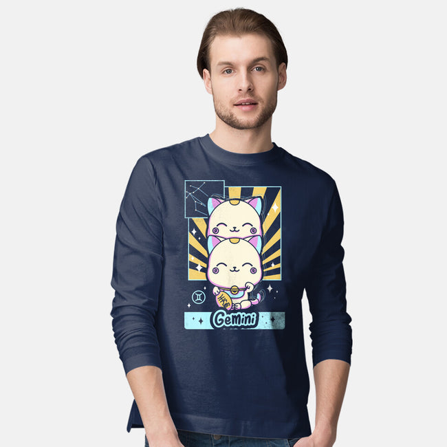 Kawaii Zodiac Gemini-Mens-Long Sleeved-Tee-Donnie