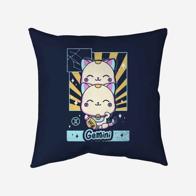 Kawaii Zodiac Gemini-None-Removable Cover w Insert-Throw Pillow-Donnie