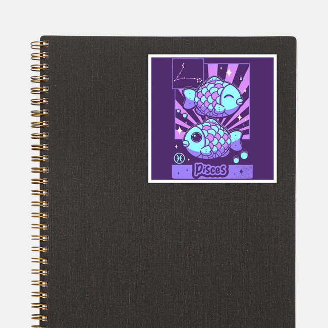 Kawaii Zodiac Pisces-None-Glossy-Sticker-Donnie