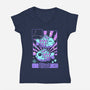 Kawaii Zodiac Pisces-Womens-V-Neck-Tee-Donnie