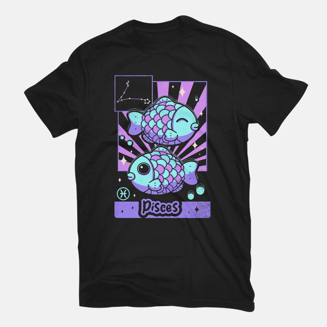Kawaii Zodiac Pisces-Womens-Basic-Tee-Donnie