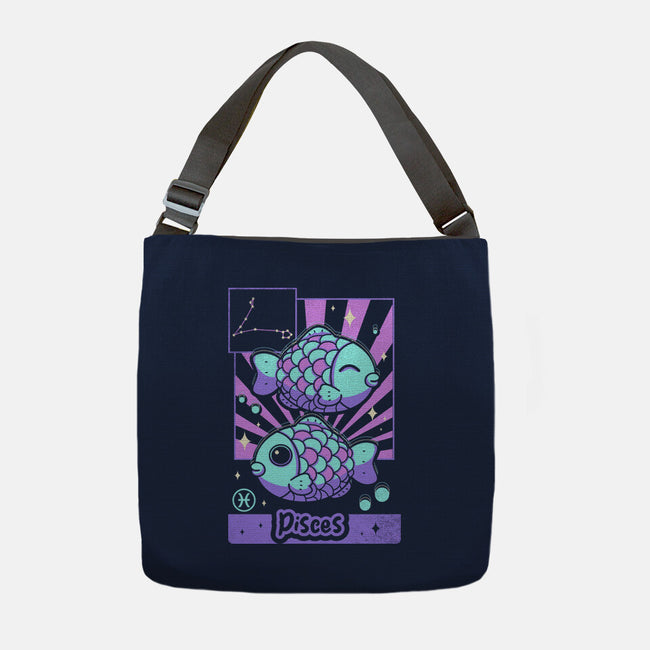 Kawaii Zodiac Pisces-None-Adjustable Tote-Bag-Donnie