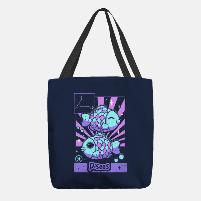 Kawaii Zodiac Pisces-None-Basic Tote-Bag-Donnie