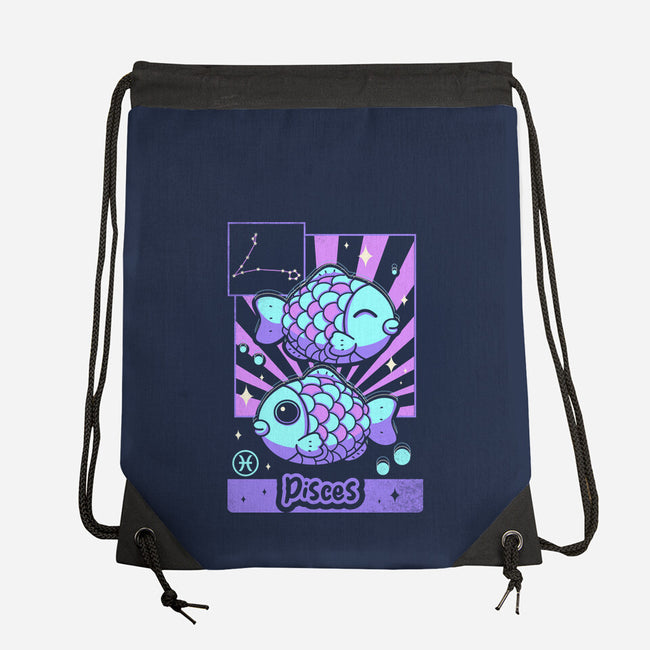 Kawaii Zodiac Pisces-None-Drawstring-Bag-Donnie