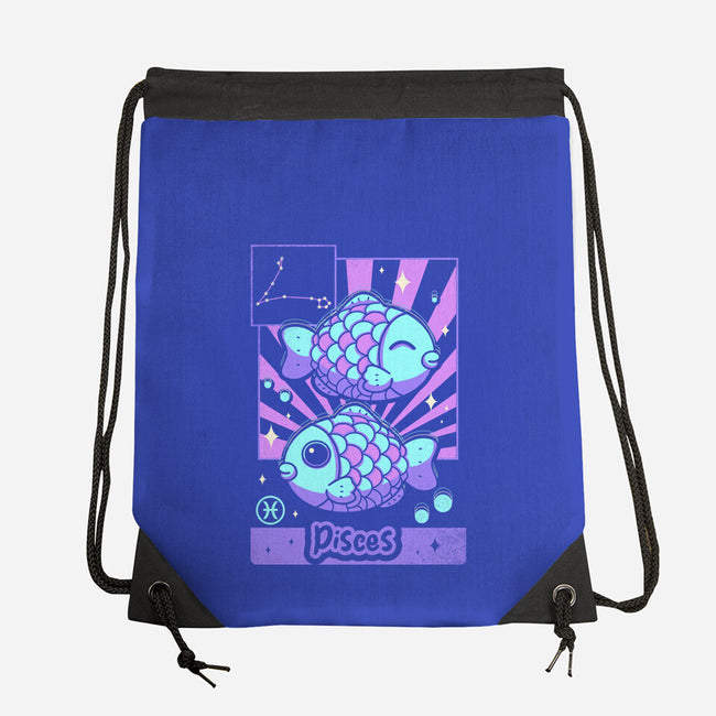 Kawaii Zodiac Pisces-None-Drawstring-Bag-Donnie