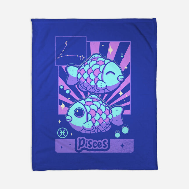 Kawaii Zodiac Pisces-None-Fleece-Blanket-Donnie