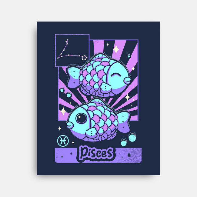 Kawaii Zodiac Pisces-None-Stretched-Canvas-Donnie