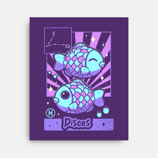 Kawaii Zodiac Pisces-None-Stretched-Canvas-Donnie