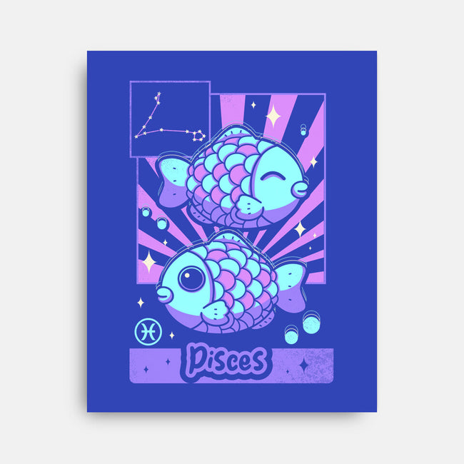 Kawaii Zodiac Pisces-None-Stretched-Canvas-Donnie
