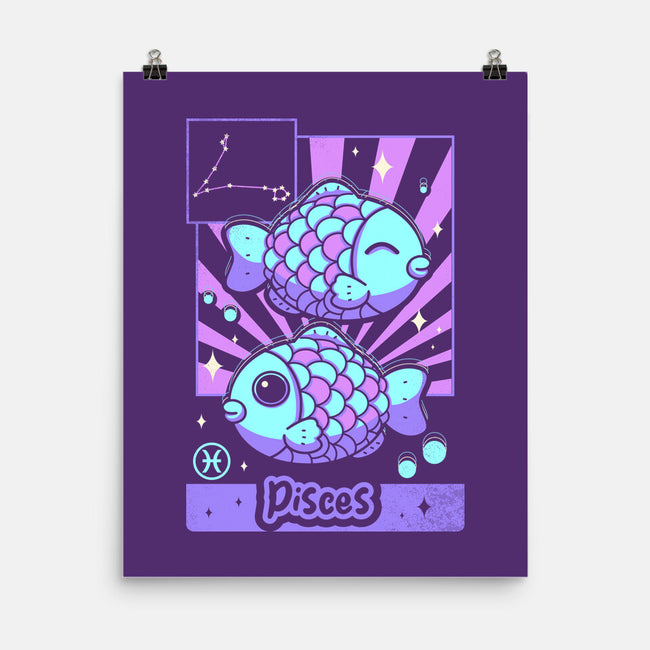 Kawaii Zodiac Pisces-None-Matte-Poster-Donnie