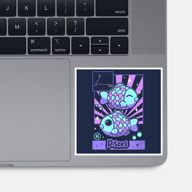 Kawaii Zodiac Pisces-None-Glossy-Sticker-Donnie
