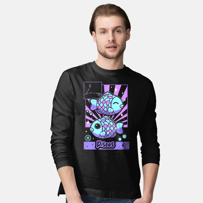 Kawaii Zodiac Pisces-Mens-Long Sleeved-Tee-Donnie