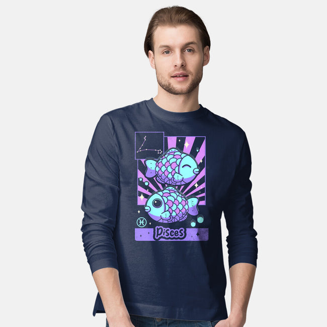 Kawaii Zodiac Pisces-Mens-Long Sleeved-Tee-Donnie