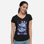 Kawaii Zodiac Pisces-Womens-V-Neck-Tee-Donnie