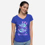 Kawaii Zodiac Pisces-Womens-V-Neck-Tee-Donnie