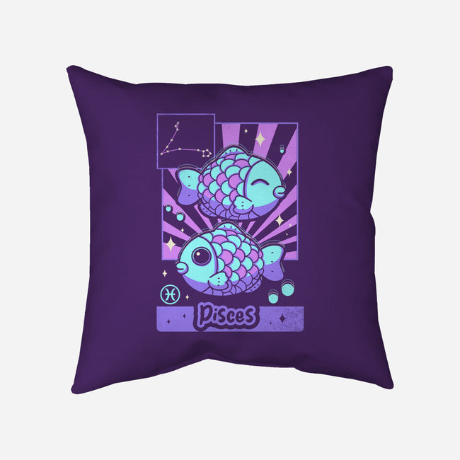 Kawaii Zodiac Pisces-None-Removable Cover w Insert-Throw Pillow-Donnie