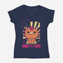 Kawaii Zodiac Taurus-Womens-V-Neck-Tee-Donnie