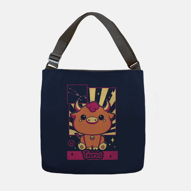 Kawaii Zodiac Taurus-None-Adjustable Tote-Bag-Donnie