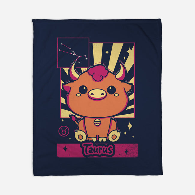Kawaii Zodiac Taurus-None-Fleece-Blanket-Donnie