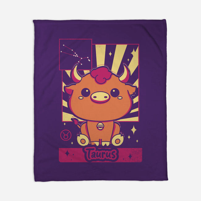 Kawaii Zodiac Taurus-None-Fleece-Blanket-Donnie