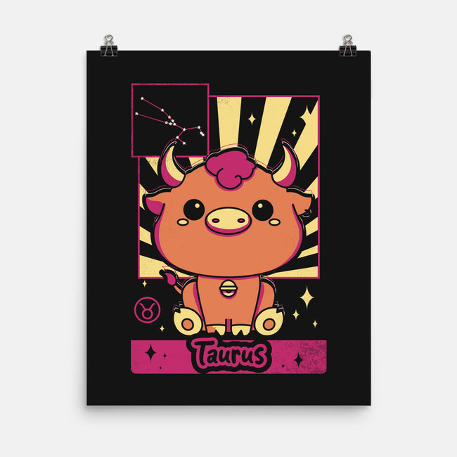 Kawaii Zodiac Taurus-None-Matte-Poster-Donnie